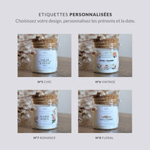 Charger l'image dans la galerie, Bougies personnalisées mariage - Cadeau invité