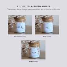 Charger l'image dans la galerie, Bougies personnalisées mariage - Cadeau invité