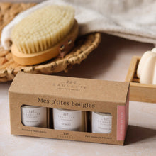 Charger l'image dans la galerie, Coffret Rituel du bain - 3 Bougies artisanales parfumées à la cire de soja naturelle - Hammam, Néroli, Méditation.