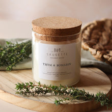 Charger l'image dans la galerie, Thym & Romarin - Bougie artisanale parfumée à la cire de soja naturelle