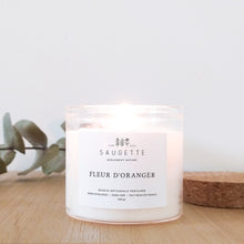 Charger l'image dans la galerie, Fleur d'oranger - Bougie artisanale parfumée à la cire de soja naturelle