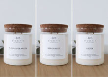 Charger l'image dans la galerie, Echappée Zen - Assortiment de 3 bougies artisanales parfumées à la cire de soja naturelle - Fleur d'oranger, Bergamote, Sauna