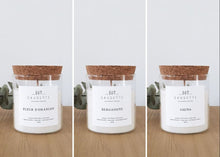 Charger l'image dans la galerie, Echappée Zen - Assortiment de 3 bougies artisanales parfumées à la cire de soja naturelle - Fleur d'oranger, Bergamote, Sauna