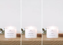 Charger l'image dans la galerie, Echappée Zen - Assortiment de 3 bougies artisanales parfumées à la cire de soja naturelle - Fleur d'oranger, Bergamote, Sauna