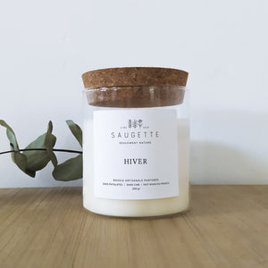 Hiver - Bougie artisanale parfumée à la cire de soja naturelle