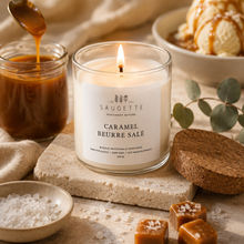Charger l'image dans la galerie, Caramel beurre salé - Bougie artisanale parfumée à la cire de soja naturelle
