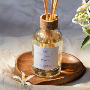 Néroli - Diffuseur de parfum d’ambiance et ses 8 roseaux en fibre naturelle