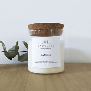 Vanille - Bougie artisanale parfumée à la cire de soja naturelle
