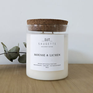 Mousse & lichen - Bougie artisanale parfumée à la cire de soja naturelle