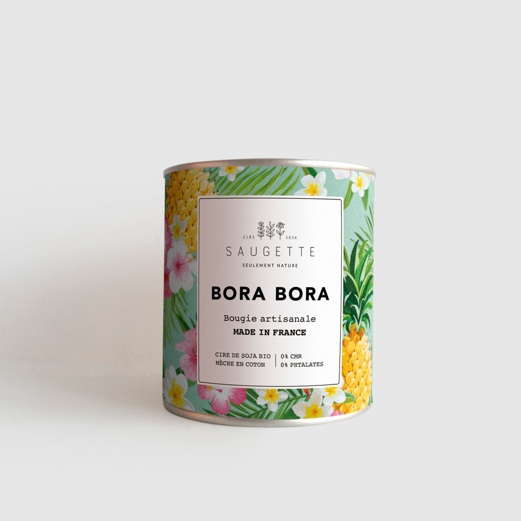Bora Bora - Bougie artisanale parfumée à la cire de soja naturelle